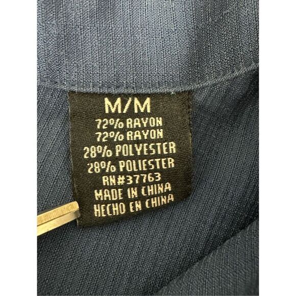 Havanera Tropical Blue Embroidered Palm Tree Resort Button Shirt Size Medium - Picture 4 of 10